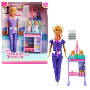 Muñeca Bonnie Pediatra con 2 bebes y accesorios