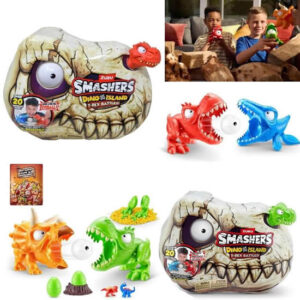 Dinosaurio Smashers Dino 74114. trae 2 dinos para batallar con una bola de ojo y más sorpresas