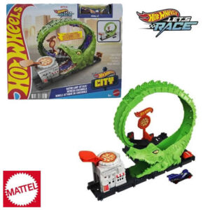 Hot Wheels Pista Nemesis Cocodrilo. Loop de 360°, trae 1 auto.