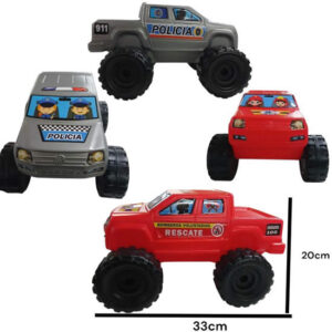 Camioneta 4×4 policia/ bombero plastico inflado