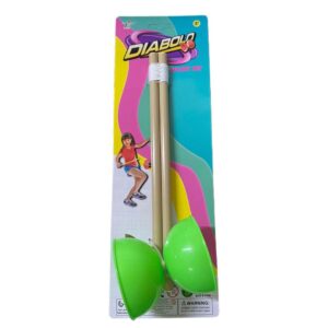 Diabolo. Es un juego de malabares,el objetivo es mantenerlo en equilibrio mientras se realizan diferentes acrobacias.