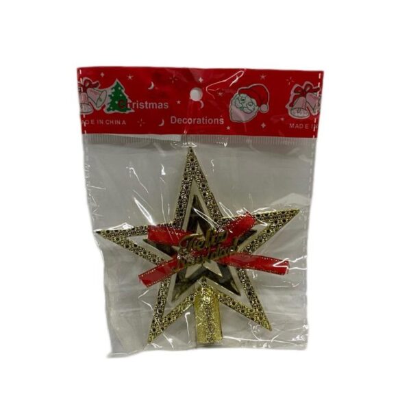Puntal estrella calada con moño 10cm 6082-30