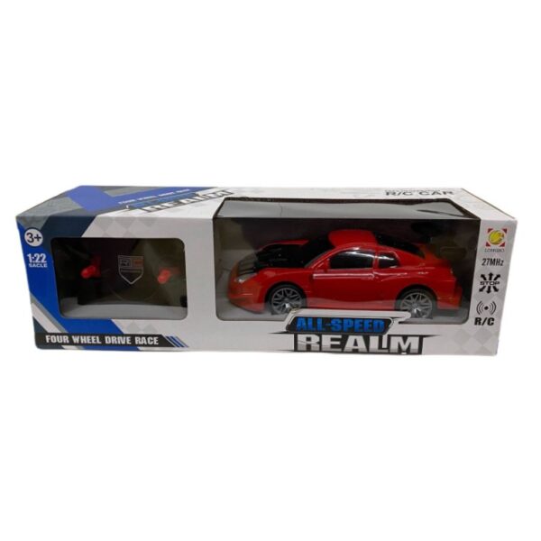 Auto a radio control 4F 17cm .Con pilas recargables. Caja 32cm x 10cm. 168