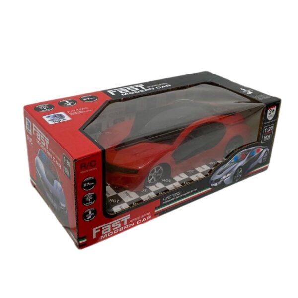 Auto a radio control 2F caja 230-1 23cm x 11cm. Luz en el techo