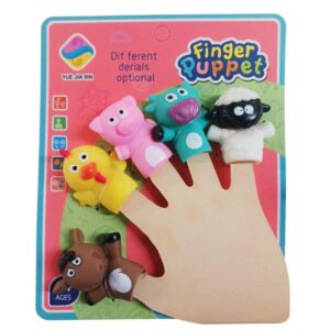 Titere para dedos x 5 animalitos de goma