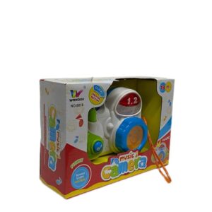 Camara musical e interactiva, con luces y sonido. Caja  22cm x 16 cm