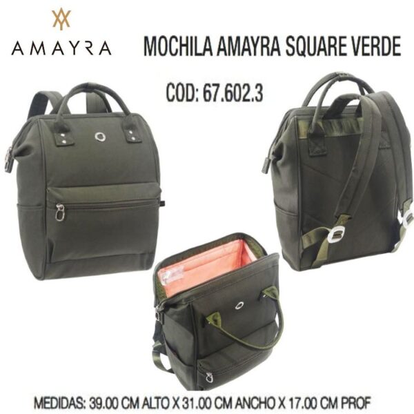 Mochila Amayra Square 230 verde