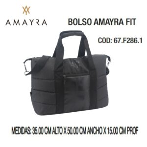 Bolso amayra fit negro