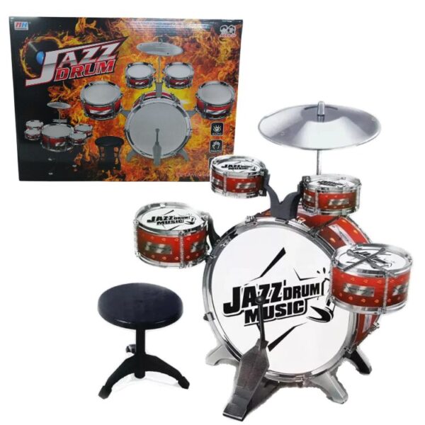 Bateria 5 tambores, caja 45X30CM