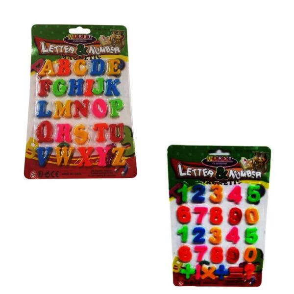 Numeros magneticos de 2.5 cm. Blister 21 x 14 cm.