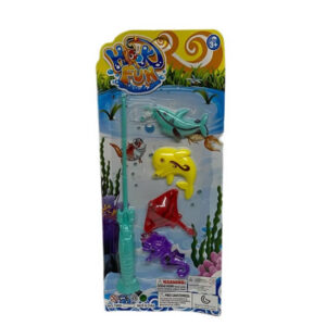 Caña con 4 peces blister 15.5 x36cm