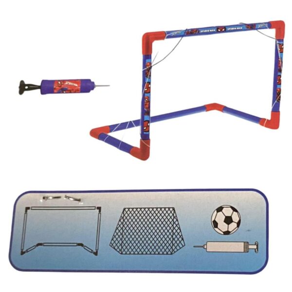 Arco de futbol de Spiderman . 60cm ancho x 40cm alt x 30cm prof.