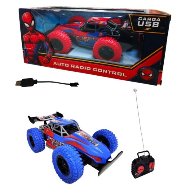 Auto radio control spiderman. Con carga USB