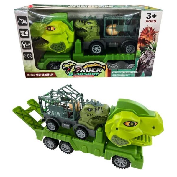 Camion Transportador Dino 378. Trae otro camion con jaula huevo y planta