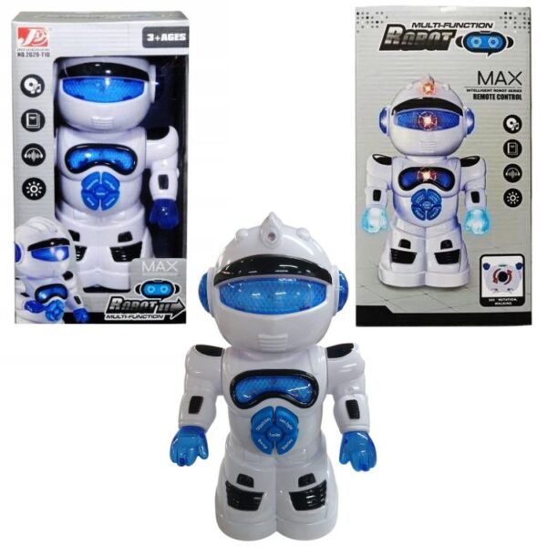 Robot para aprendizaje de ingles, luces, sonido, canciones y movimiento rotatorio 360°
