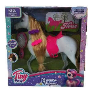 Caballo Tiny con cepillo y accesorios Caja 27cm x 27cm