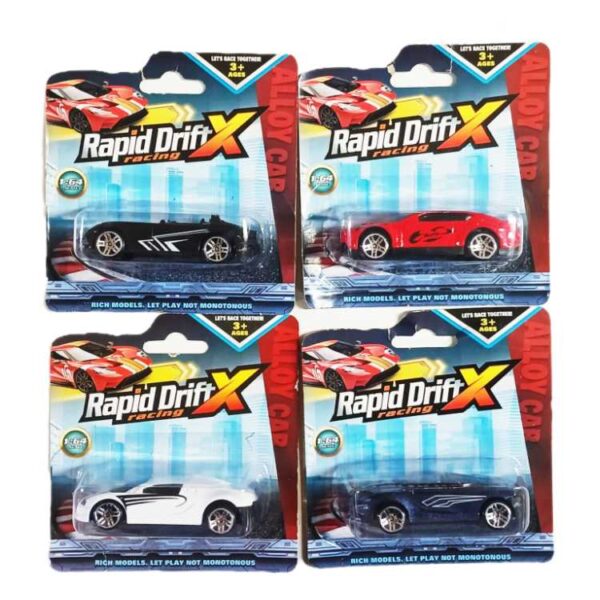 Auto metal de carreras a escala 1:64  7cm Rapid driftX. Precio indiv. Surtidos