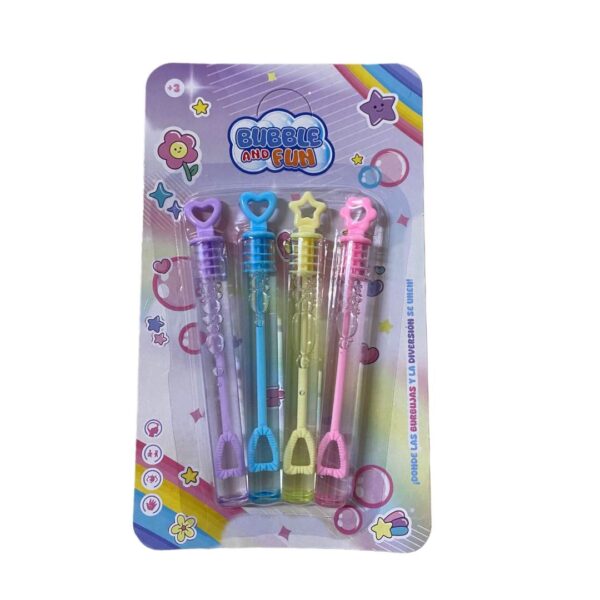 Burbujero corazones/estrella x4