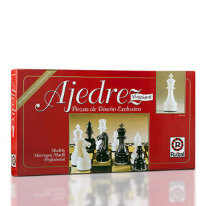 Juego ajedrez marfil fichas plasticas Rey 85 mm
