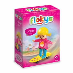 Flokys muñeca articulada Lola,la skater.Con accesorios