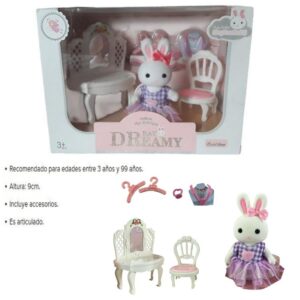 Conejita con tocador y accesorios. Similar bunny
