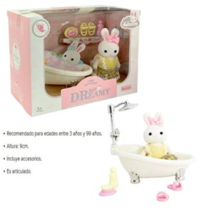 Conejita con bañera y accesorios. Similar bunny