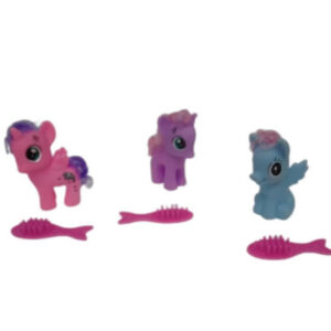 Pony 6cm con peine varios colores