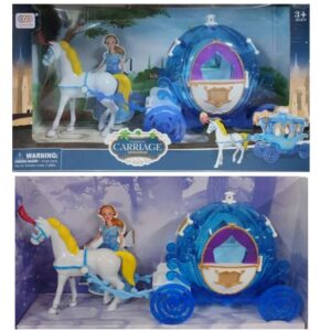 Caballo con carruaje azul 13621