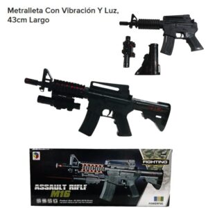 Ametralladora con luz,  sonido y mira laser. 929