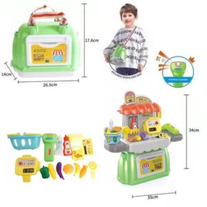 Valija / caja registradora con accesorios y comiditas