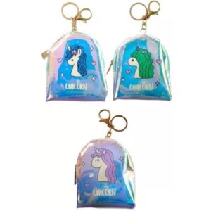Llavero monedero  láser unicornio