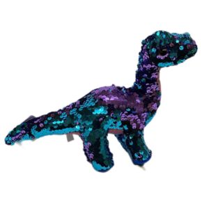 Dinosaurio con lentejuelas reversibles de 27cm x 17cm