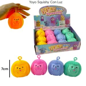 Apretable yoyo con luz erizo
