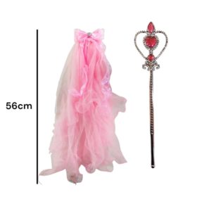 Disfraz velo de princesa con varita