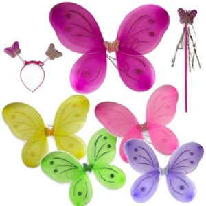 Ala con mariposa. Trae vincha y varita. 5 colores.