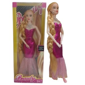 Muñeca articulada con vestido de gala y accesorios. Caja 812C