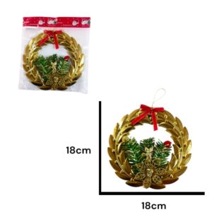 Adorno de puerta- Corona 18 cm oro