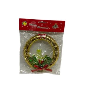 Adorno para puerta- Corona oro 15cm 21135