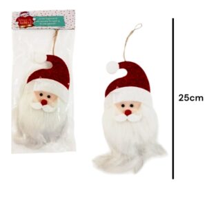 Adorno para puerta- Papa Noel 25cm 9224-25