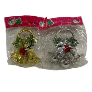 Adorno para puerta- Campana con aro y angel x2 18 cm 3186