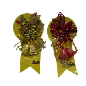 Adorno para puerta-Campana x2 con decoración 22cm 3145