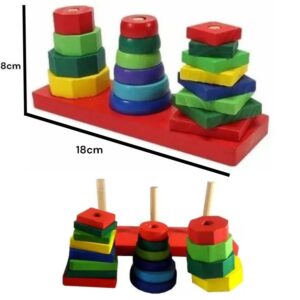 Apilable madera con colores y formas 76593