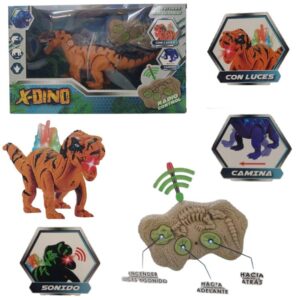 Dinosaurio a radio control con luz, sonido y movimiento 77032