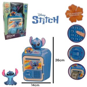 Caja fuerte Stitch 77599. Lleva 2 pilas AA
