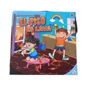 Juego de destreza- El piso es lava. El objetivo es saltar a lo largo de las piezas de espuma para estar seguro.