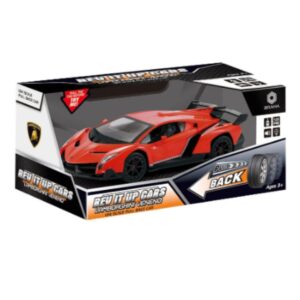 Auto Lamborghini a escala 1.24 pull back, con luces y sonidos. Varios colores.