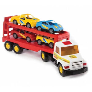 Camion transportador con autos,caja 51 x19.5cm