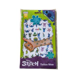 Tattoo Wow Stitch. Contiene 4 planchas de tattoo (2 clásicas, 1 glow y 1 metalizada)