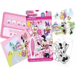 Agua Wow Minnie. Cargas el pincel con agua, pasa por la hoja y magicamente aparece el color.