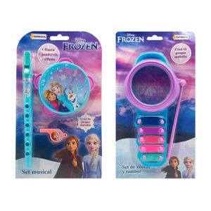 Set musical Frozen.Flauta y pandereta / Xilofón con tambor.